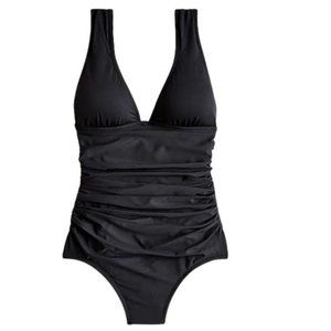 New with Tag J Crew Ruched Black one piece